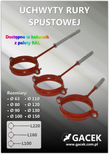 uchwyty rury kolor